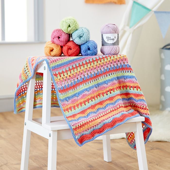 West Yorkshire Spinners Carousel Crochet Blanket KIT Bo Peep DK