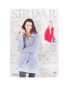 Sirdar Touch Woman's Girls Flat Collared Round Neck Cardigan Pattern 7808 24-46in