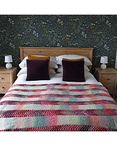Knitted Fan and Feather Blanket by Jenny Watson in James C. Brett Marble Chunky
