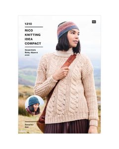 Rico Knitting Pattern Sweater and Hat in Baby Alpaca Aran KIC 1210 81-107cm