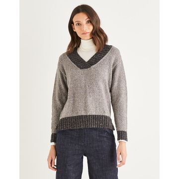 Sirdar Haworth Tweed Womens Crossover V neck Sweater 10151 81-137cm 32-54 - Downloadable