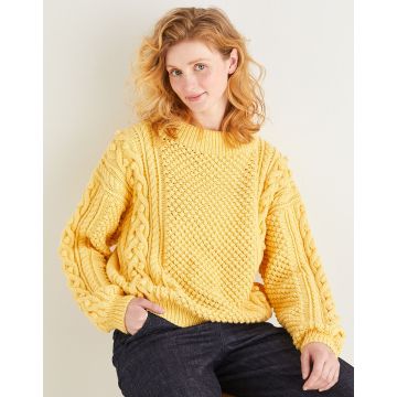 Sirdar Country Classic Worsted Womens Bobble Cable Stitch Sweater 10159  - Downloadable