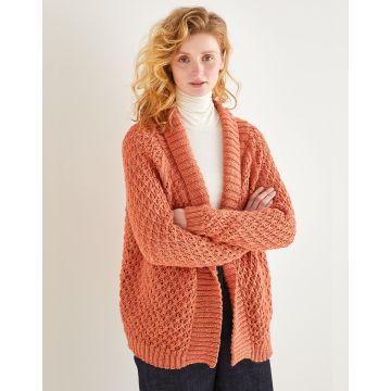 Sirdar Country Classic Worsted Womens Shawl Collar Cardigan 10165  - Downloadable