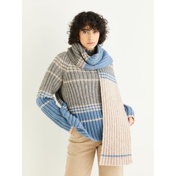 Sirdar Haworth Tweed DK Ladies Sweater and Scarf Pattern 10295 81cm-137cm
