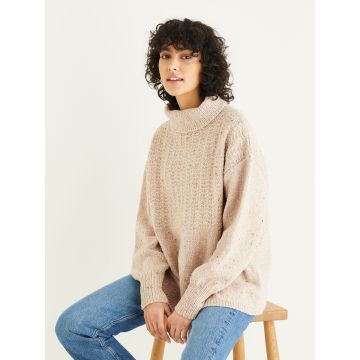 Sirdar Haworth Tweed DK Ladies High Neck Sweater Pattern 10299 81cm-137cm