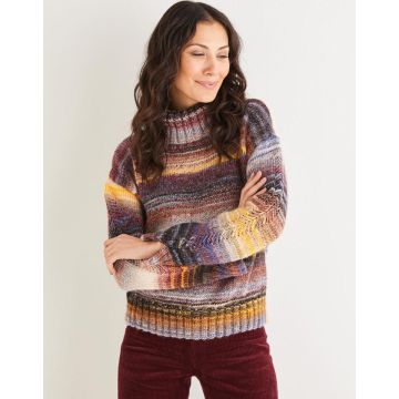 Sirdar Jewelspun Womens Roll Neck Sweater 10139 