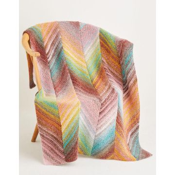 Sirdar Jewelspun Knitted Bias Blanket 10141 One Size