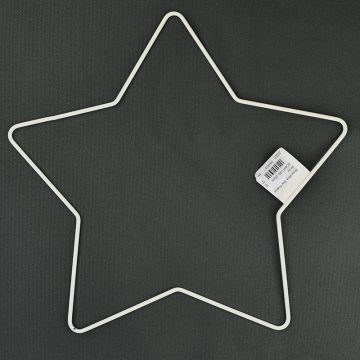 Metal Wire Star Frame White 25cm