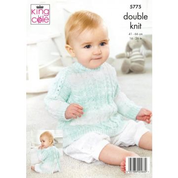 King Cole Baby Pure DK Cardigan and Tunic Pattern  