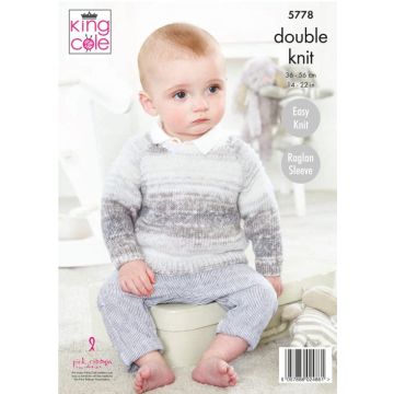 King Cole Baby Pure DK Cardigan and Sweater Pattern  