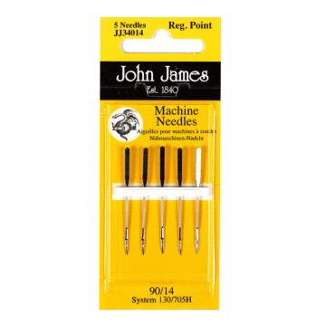 John James Regular Point Machine Needles  9-14 x 5pcs
