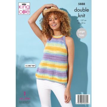 King Cole Tropical Beaches DK Tops Pattern  