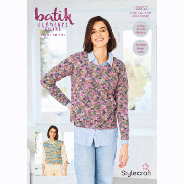 Stylecraft Batik Elements DK Ladies Top & Sweater 10052 Pattern Download  