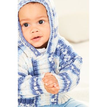 Stylecraft Bambino Prints DK Childs Jacket and Sweater Pattern 9841 41-46cm