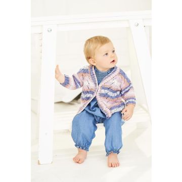 Stylecraft Bambino Prints DK Childs Cardigan and Sweater Pattern 9843 41-46cm
