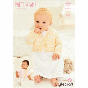 Stylecraft Sweet Dreams DK Cardigans Pattern Download 9899 36-56cm