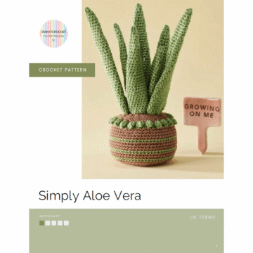 Simply Aloe Vera Crochet Pattern in Scheepjes Catona 4 Ply By EmKatCrochet