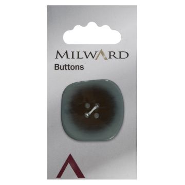 Milward Carded Buttons Square 2 Tone 4 Hole Teal 34mm Pack of 1