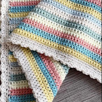Perfectly Simple and Sweet Baby Blanket Pattern FREE Download by S.Rawlinson  