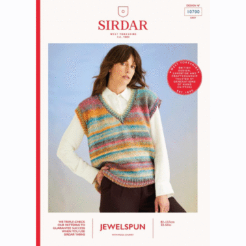 Sirdar Jewelspun Wool Chunky Ocean Treasure Tank 10700 Knitted Pattern PDF  