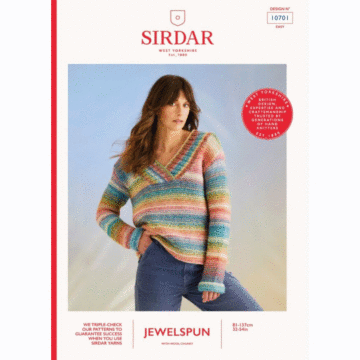 Sirdar Jewelspun Wool Chunky High Tide Sweater 10701 Knitted Pattern PDF  
