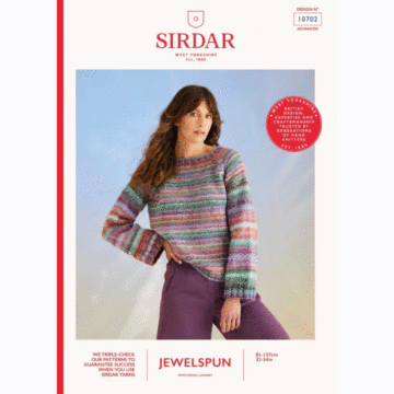 Sirdar Jewelspun Wool Chunky Whirlpool Sweater 10702 Knitted Pattern PDF  