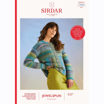 Sirdar Jewelspun Wool Chunky Riptide Cardigan 10704 Knitted Pattern Download  