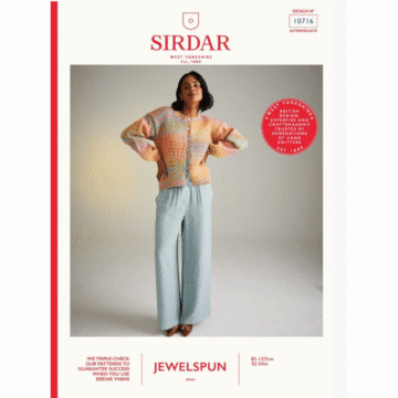 Sirdar Jewelspun Aran Twilight Trellis Cardigan 10716 Knitted Pattern PDF  