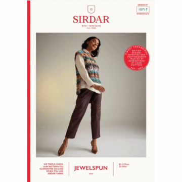Sirdar Jewelspun Aran Staghorn Fern Tabard 10717 Knitted Pattern Download  