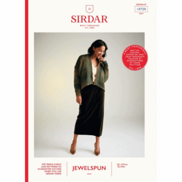 Sirdar Jewelspun Aran Evergreen Edge 2 Edge Cardi 10720 Knitted Pattern PDF  