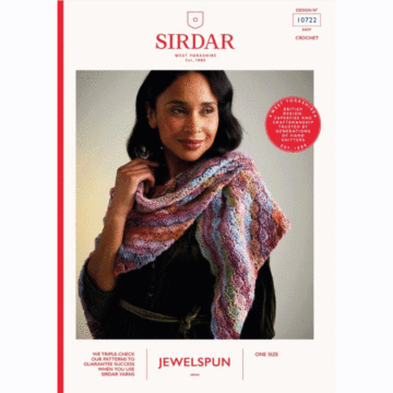 Sirdar Jewelspun Aran Best In Show Shawl 10722 Crochet Pattern Download  