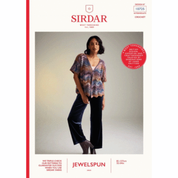 Sirdar Jewelspun Aran Moonlight Bloom Cardigan 10725 Crochet Pattern PDF  