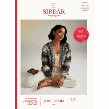 Sirdar Jewelspun Aran Moon & Stars Cardigan 10727 Crochet Pattern Download  