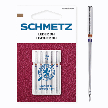 Schmetz Sewing Machine Needles: Leather DH  100(16) x 5 Pcs