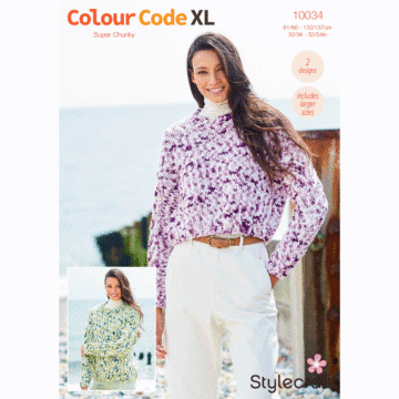 Stylecraft Colour Code XL Sweaters 10034 Knitting Pattern PDF  