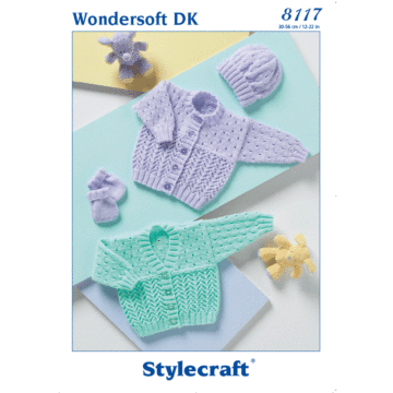 Stylecraft New Wondersoft DK Baby Accessories 8117 Knitted Pattern Download  