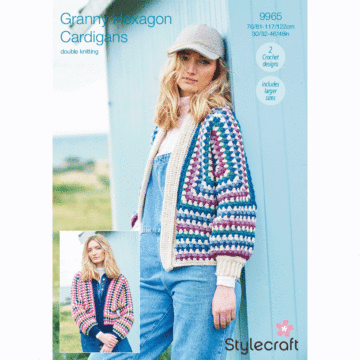 Stylecraft Life Highland Heathers DK Ladies Crochet Cardi 9965 Pattern PDF  
