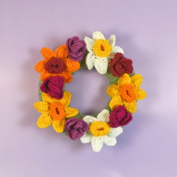 Mother's Day Wreath Crochet Pattern Kit in WoolBox Imagine Classic DK by Zoe Potrac